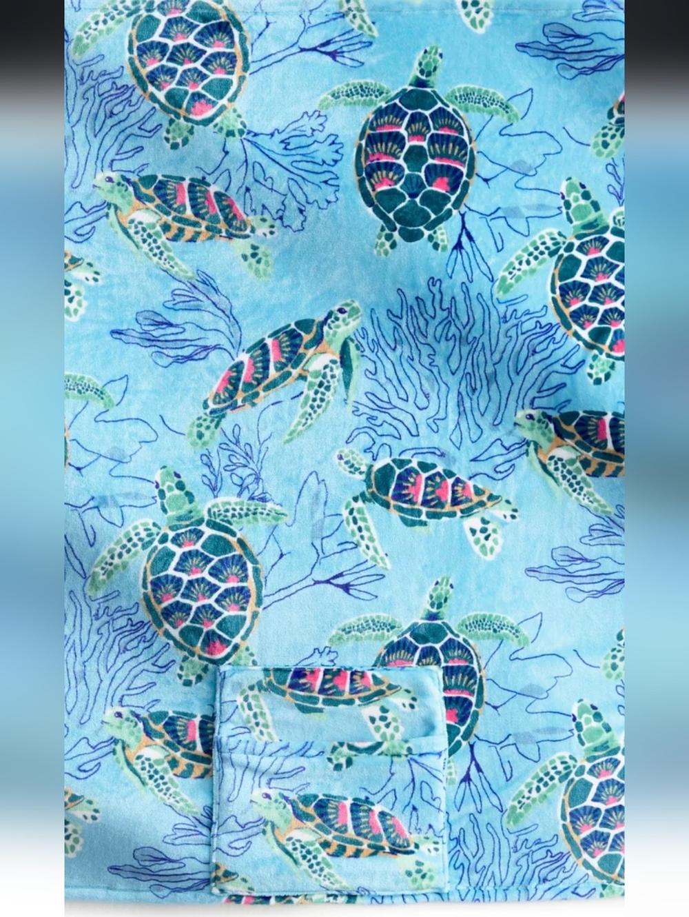 Vera Bradley Travel Blanket Sea Turtles NWT - Picture 2 of 14